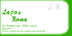 lajos mona business card